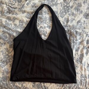 Cotton On Black Pullover Halter Crop Top Y2K